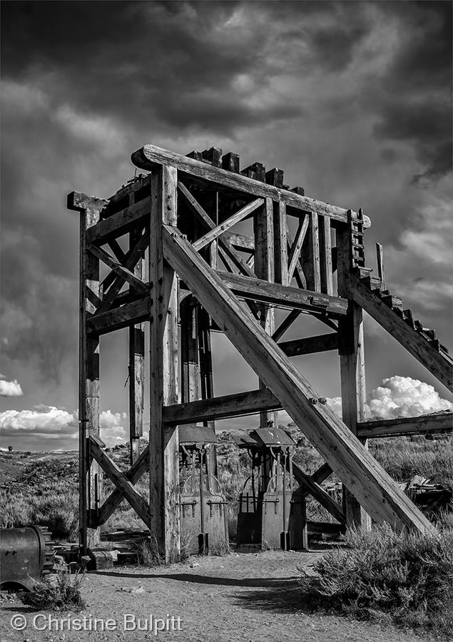 Bodie Goldmine Shaft by Christine Bulpitt