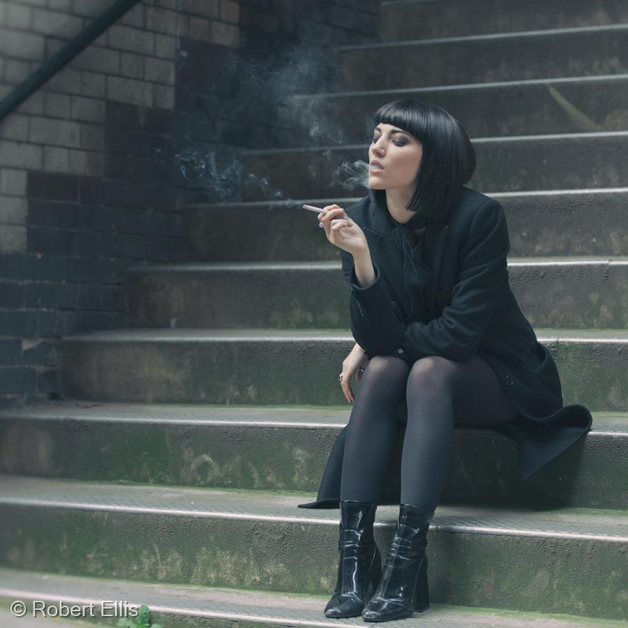 Embankment Smoke Break by Robert Ellis