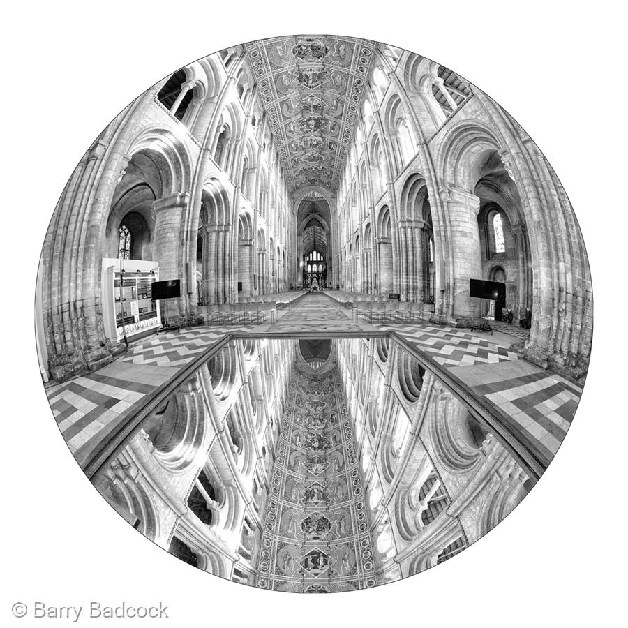 Reflecting the Roof of Ely Cathedral by Barry Badcock