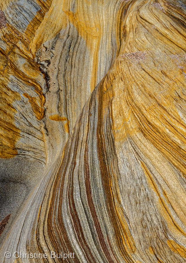 Sandstone Rock Detail, Northumberland by Christine Bulpitt