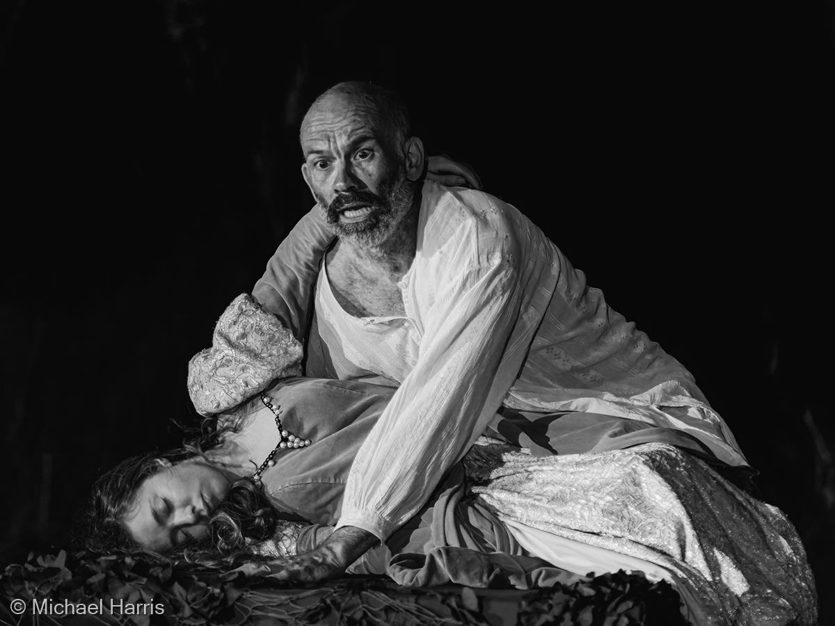 King Lear Mourns Cordelia, Cambridge Shakespeare Festival by Michael Harris