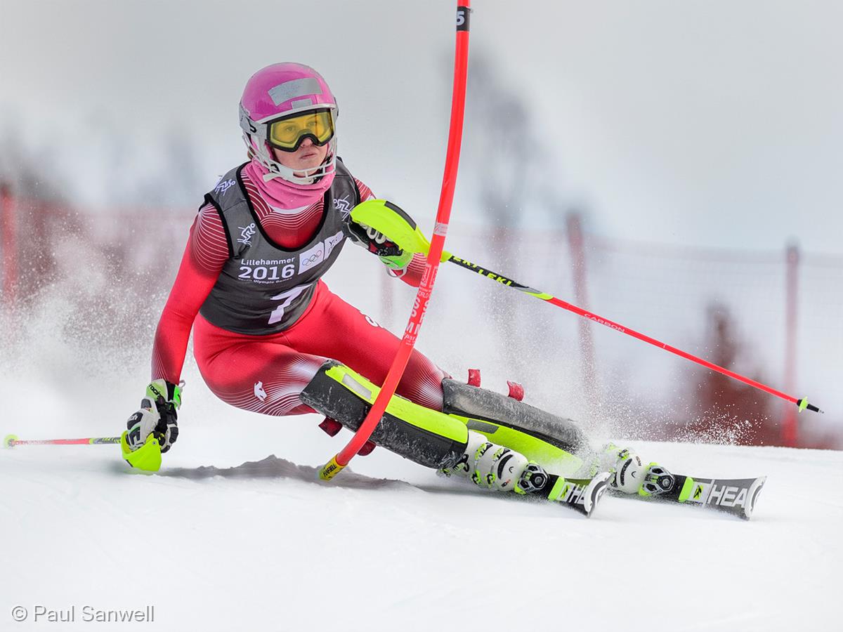 Slalom Gold for Aline Danioth by Paul Sanwell