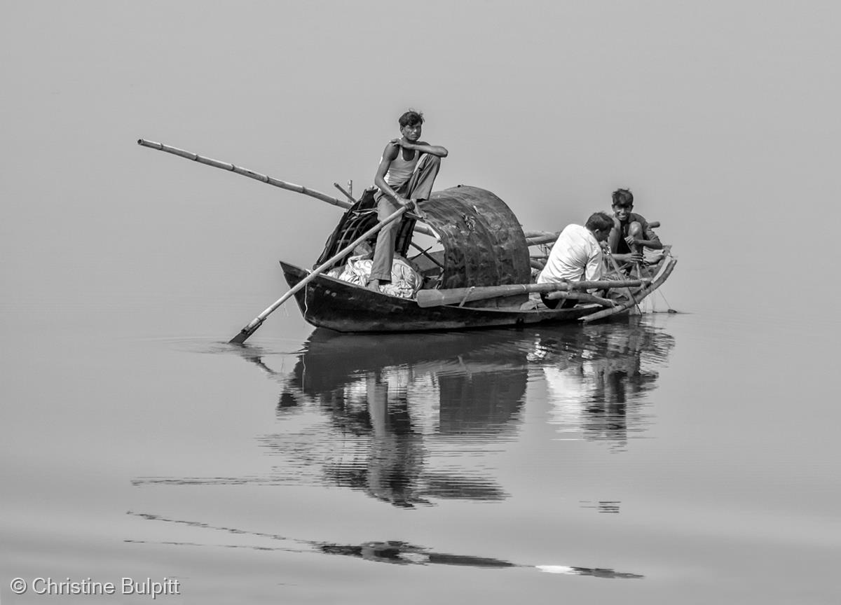 Fishing on the Ganges by Christine Bulpitt