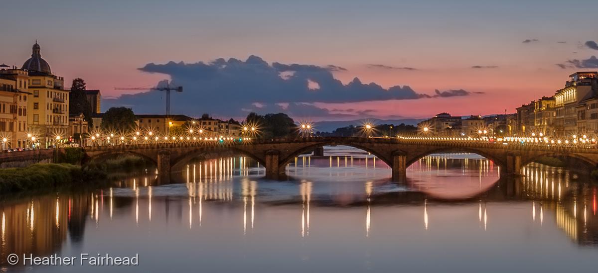 An Evening at Ponte Vecchio, Florence by Heather Fairhead