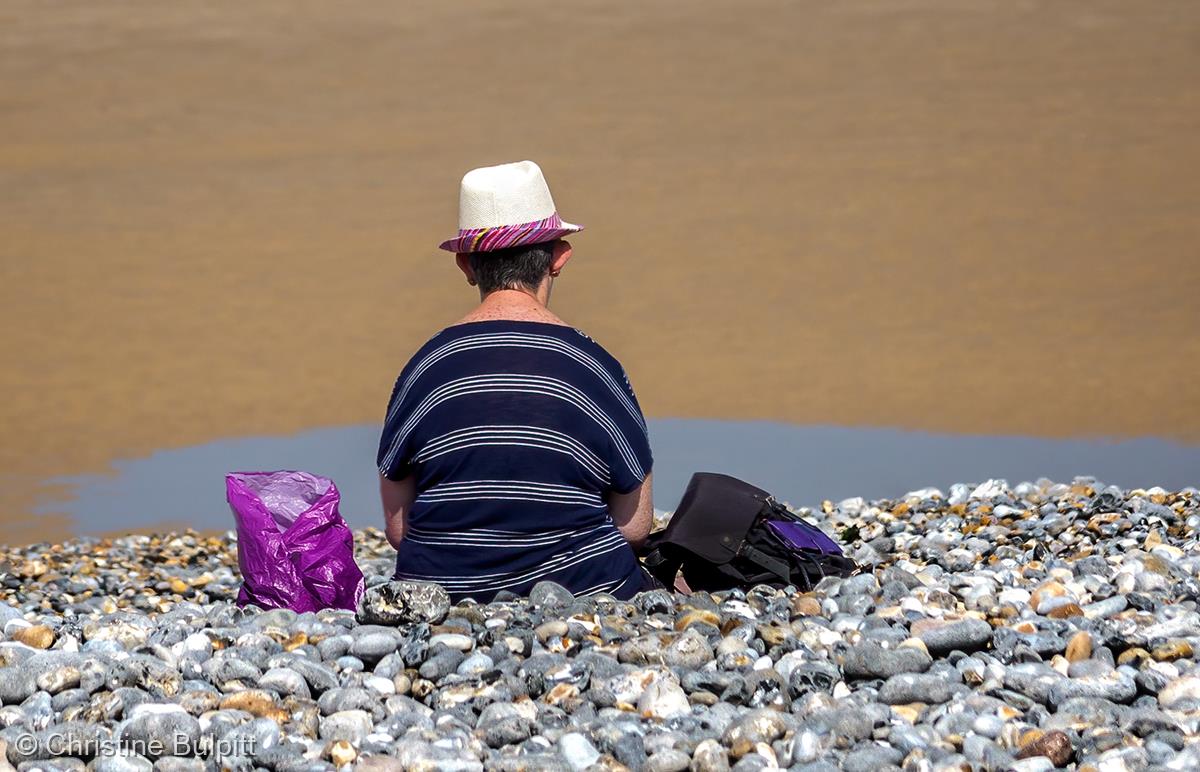 Alone on the Beach by Christine Bulpitt