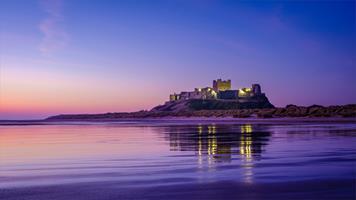 Bamburgh Castle at Blue Hour