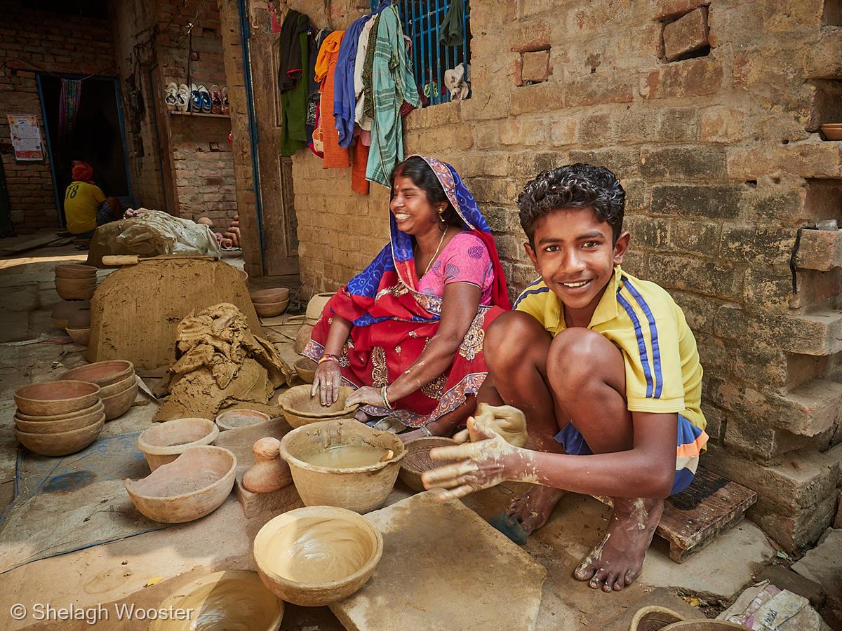 Pot Makers in a Varanasi Village, India by Shelagh Wooster