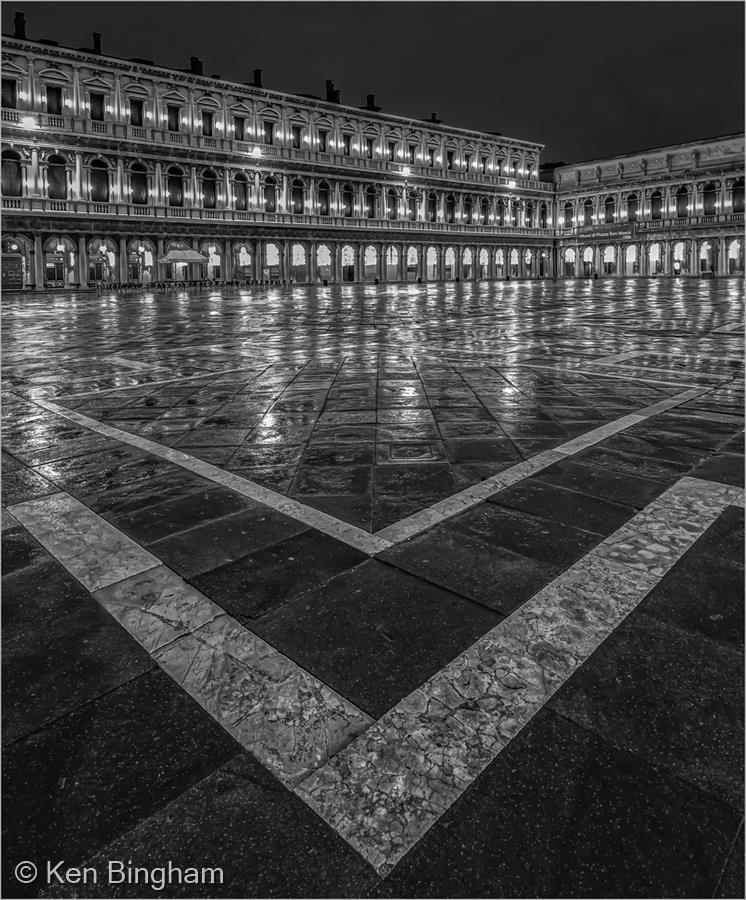 Nighttime in Piazza San Marco by Ken Bingham