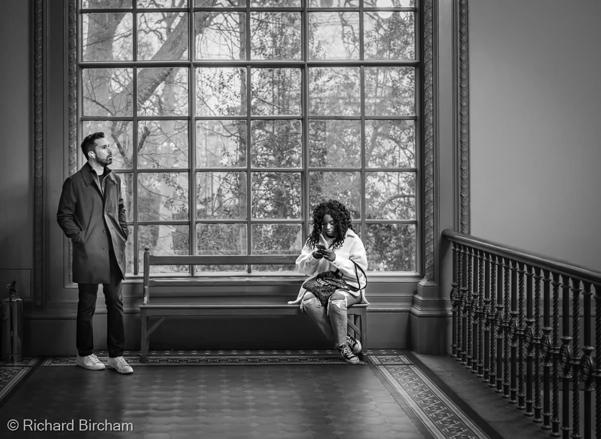 Strangers in a Gallery by Richard Bircham