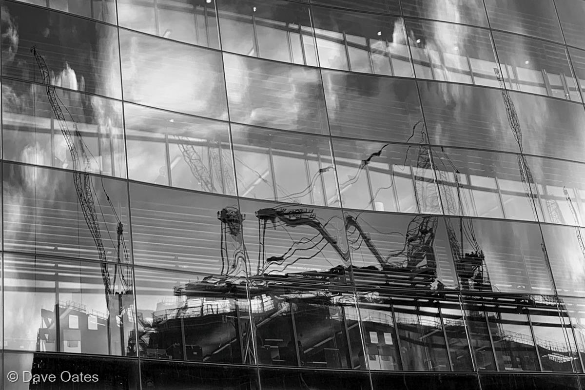 Mirrored Construction, Kings Cross by Dave Oates