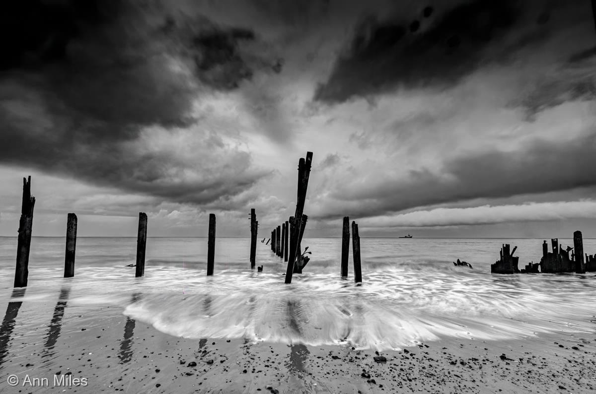 Happisburgh Sea Defences by Ann Miles