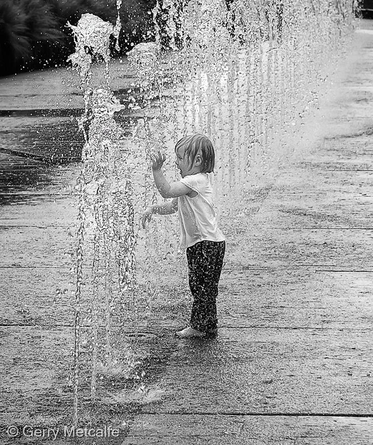 Fun in the Fountain by Gerry Metcalfe