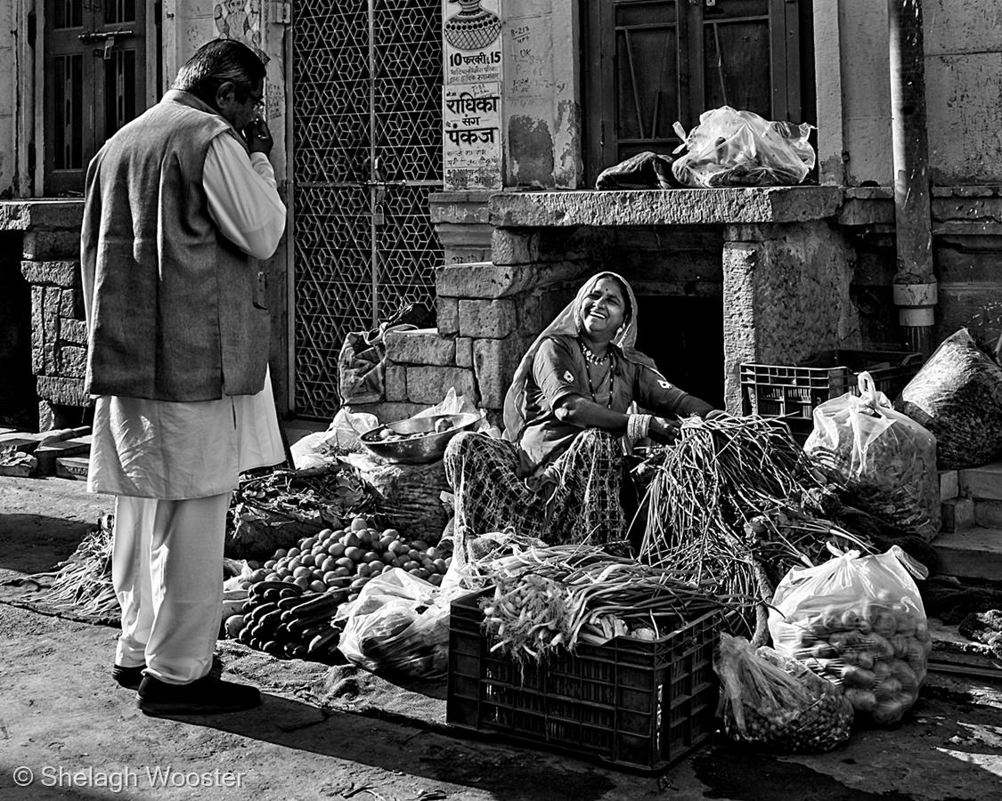 Vegetable Seller, Jaisalmer, India by Shelagh Wooster