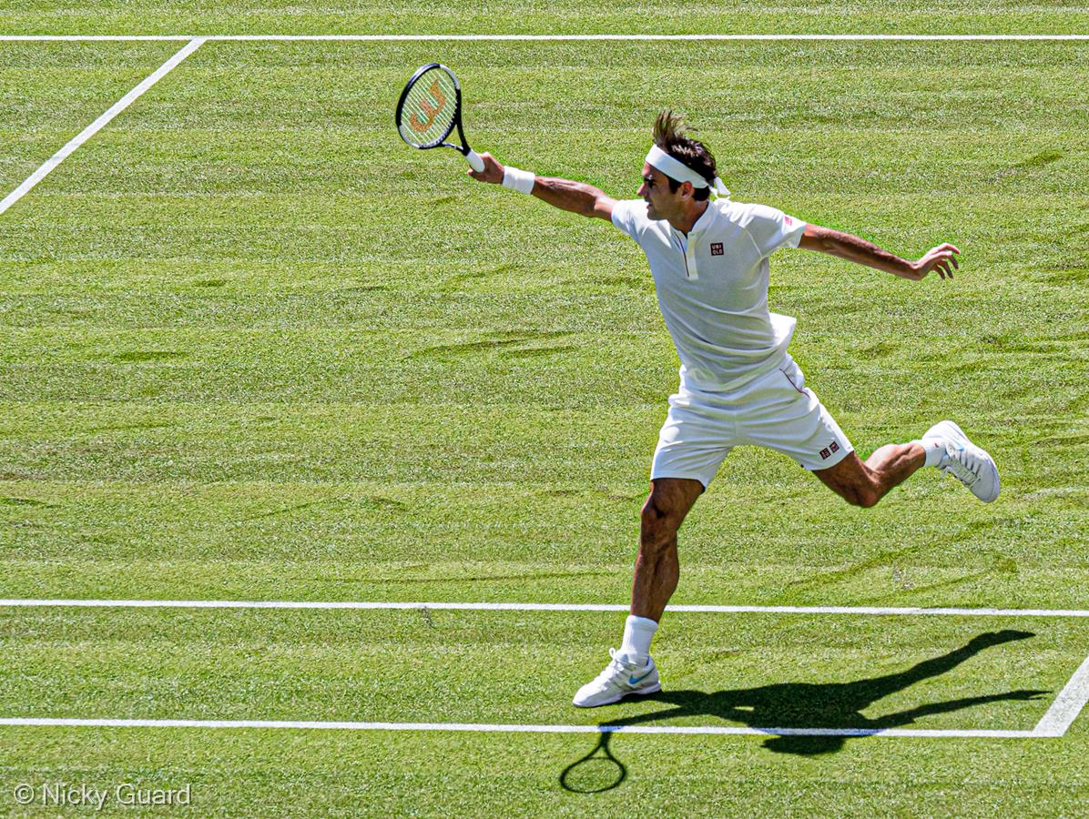 Roger Federer,  Wimbledon 2019, 3rd Round Men's Singles by Nicky Guard