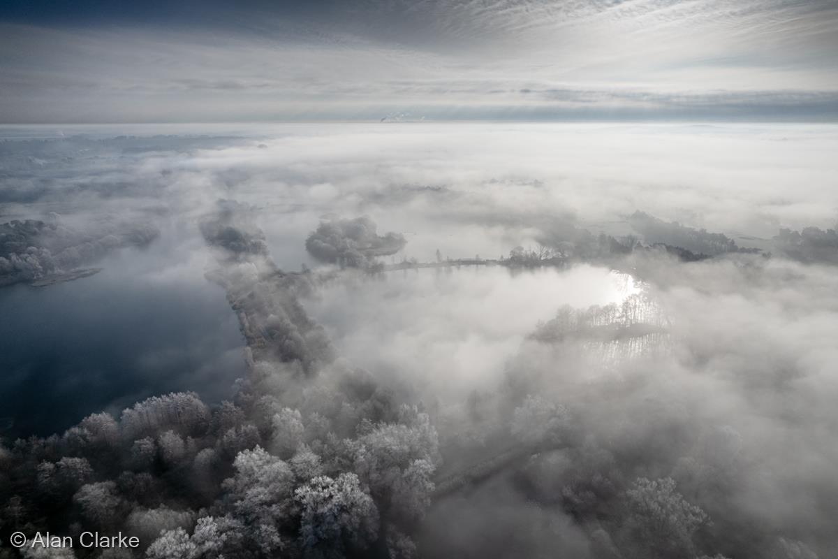 Early Morning Mist, Lackford Lakes by Alan Clarke