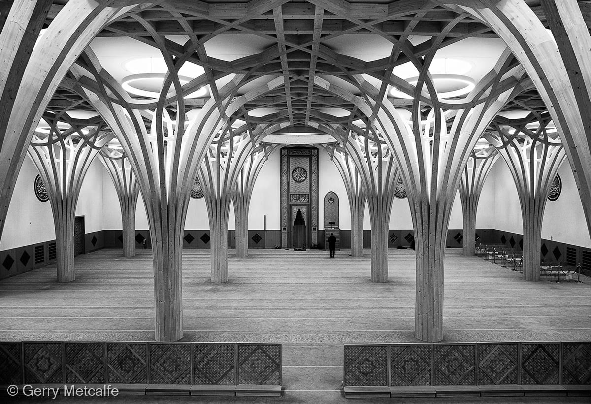 Alone in the Cambridge Mosque by Gerry Metcalfe