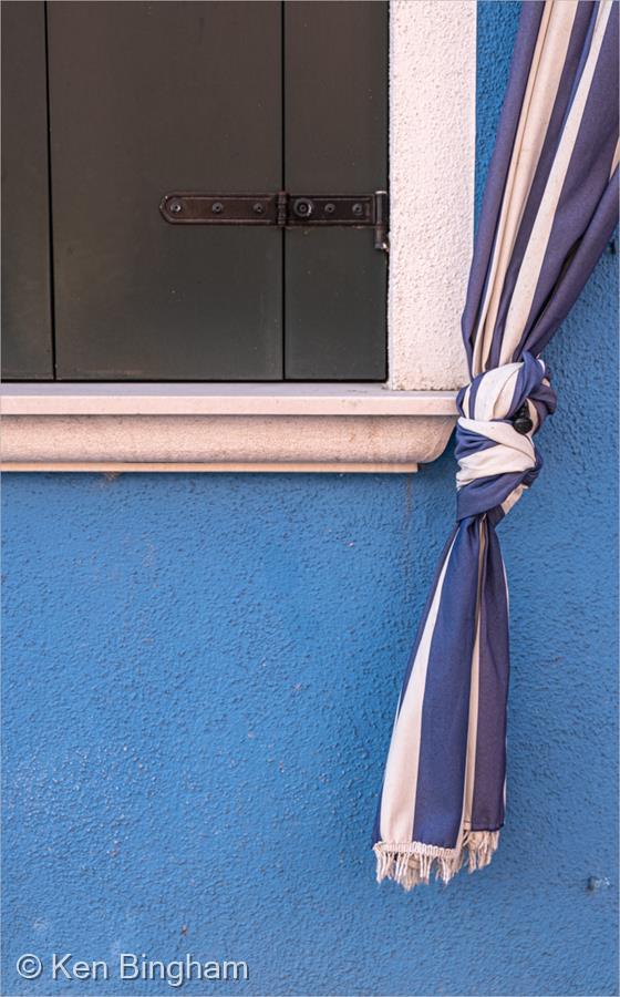 Burano: Blue and White by Ken Bingham