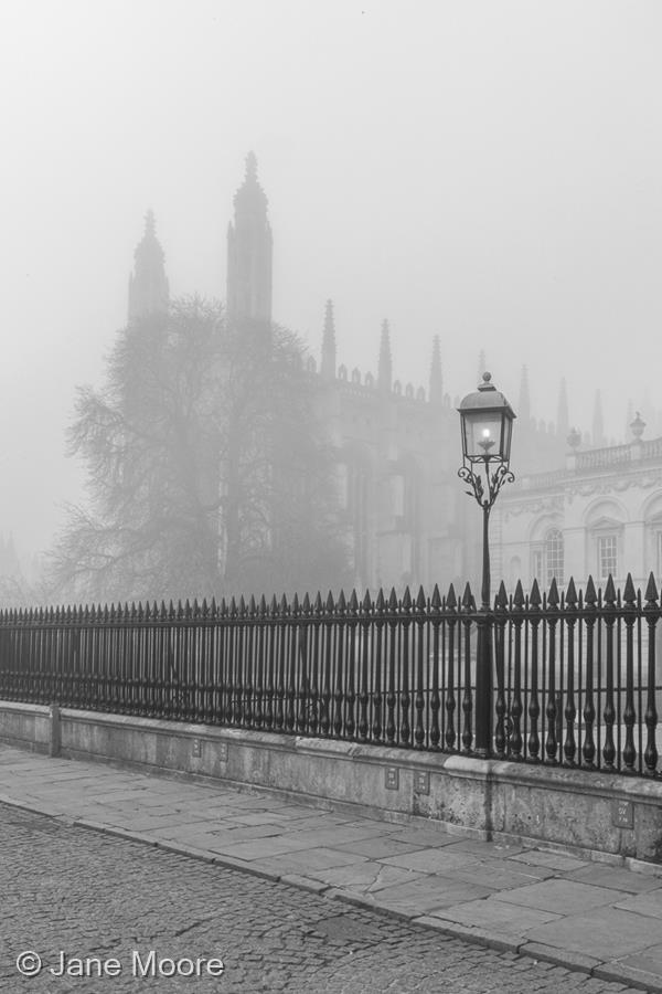 King's College in the Fog by Jane Moore