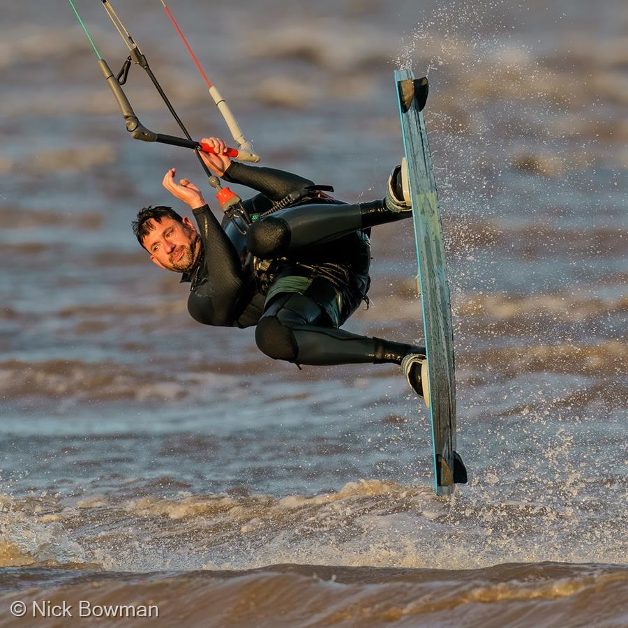 Kite Surfer 90-Degree Manoeuvre by Nick Bowman