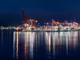 Vancouver Docks at Night