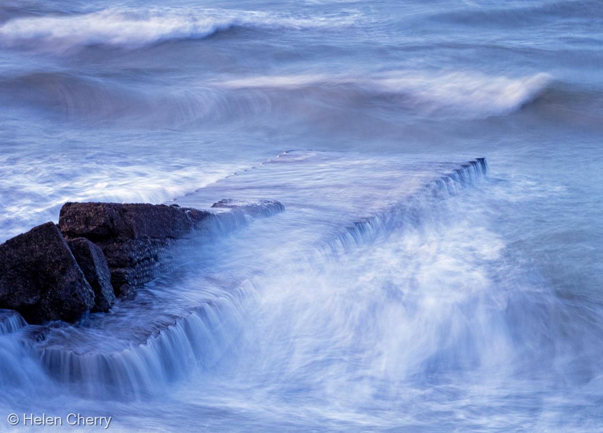 Stormy Seas at Dawn by Helen Cherry