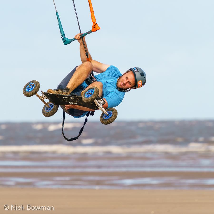 Kite Landboarding Acrobatics by Nick Bowman