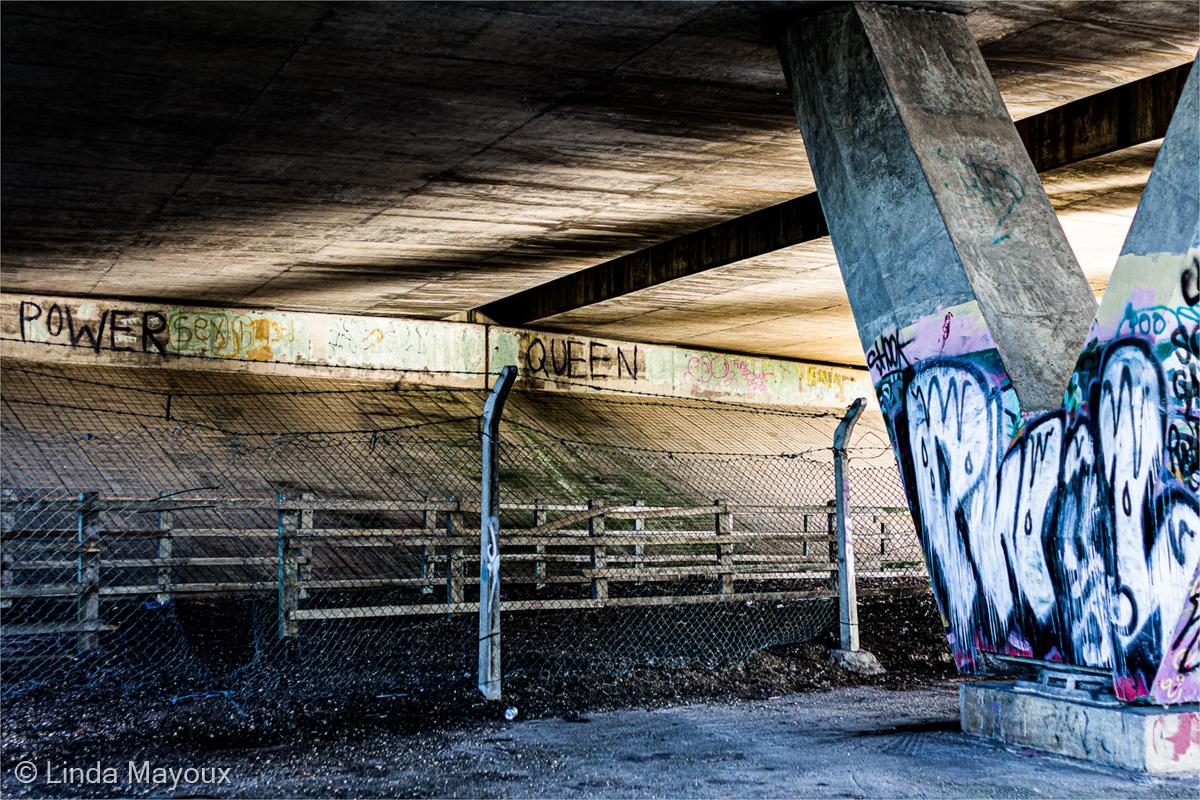 Under the A14 Bridge, Cambridge by Linda Mayoux