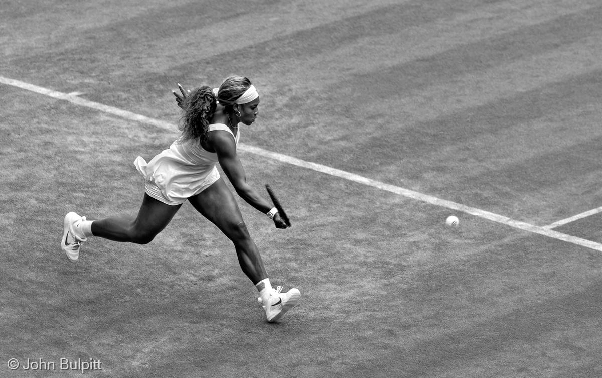 Serena on Centre Court by John Bulpitt